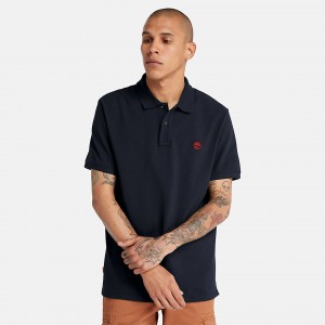 Timberland Millers River Pique Polo Shirts Herren Navy | RBQF32764