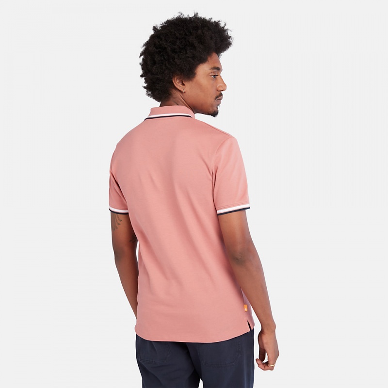 Timberland Millers River Tipped Polo Shirts Herren Rosa | POIQ96247